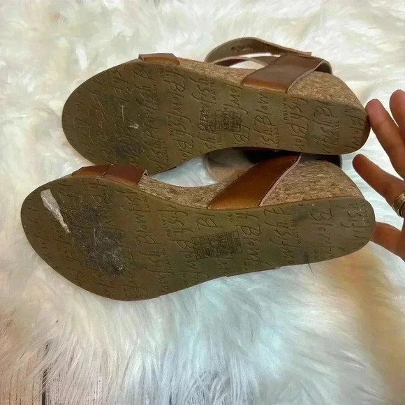 Blowfish Malibu Hapuku Wedge Heel Sandals Brown Size 10 - Picture 7 of 7